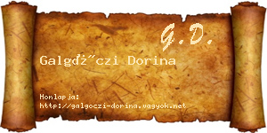 Galgóczi Dorina névjegykártya