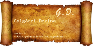 Galgóczi Dorina névjegykártya
