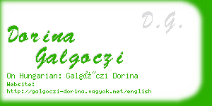 dorina galgoczi business card